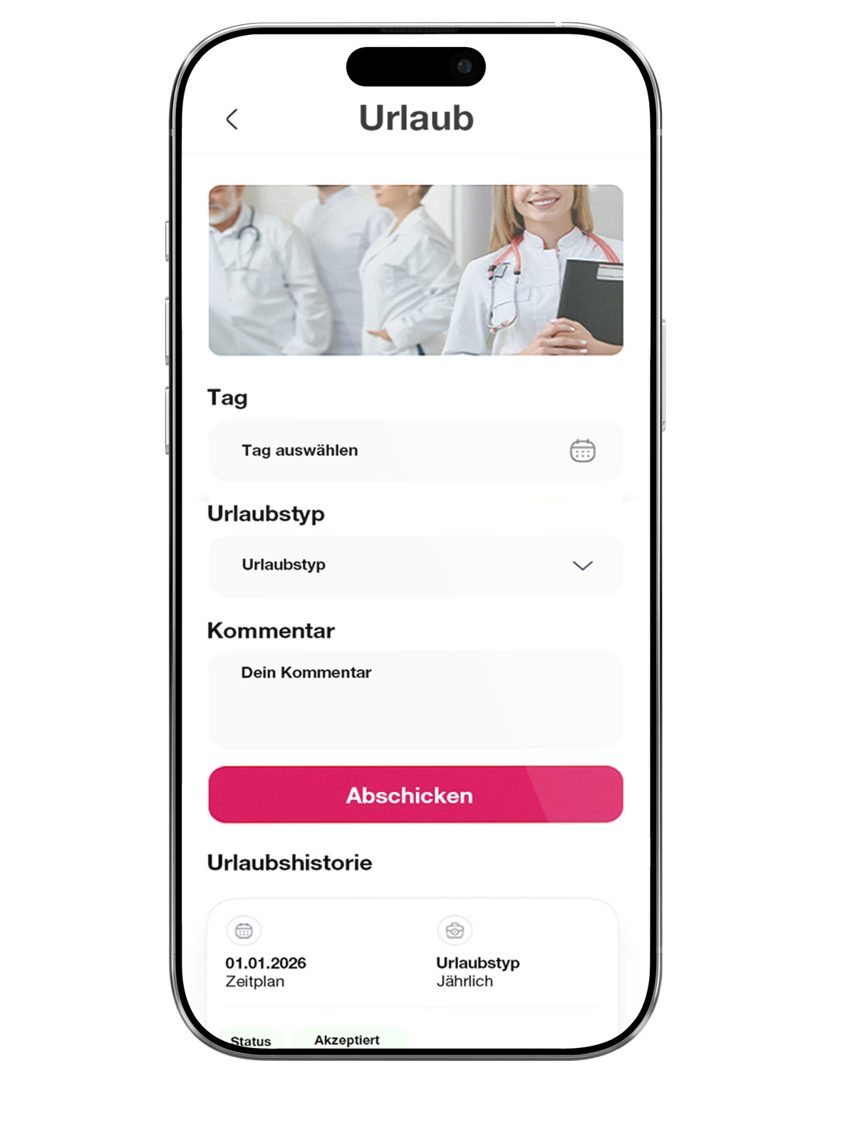 Urlaubsanträge Übersicht Mitarbeiter App