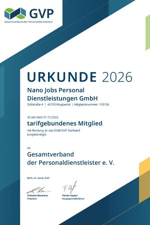 GVP Urkunde 2026