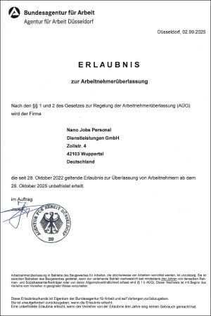 ANÜ Erlaubnis 2025